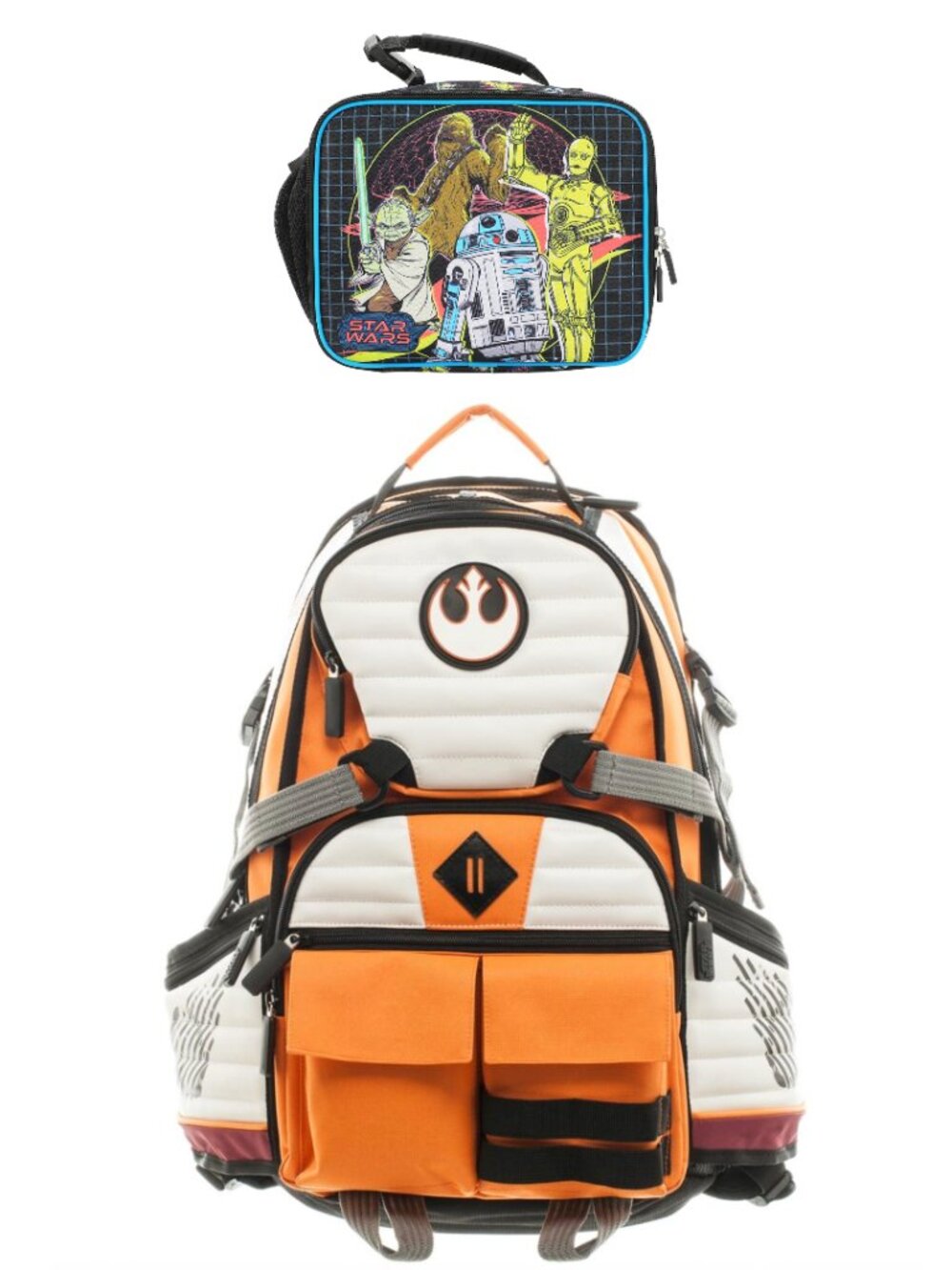 Star Wars Rebel Alliance Backpack and Retro Characters Insulated Lunch Box
